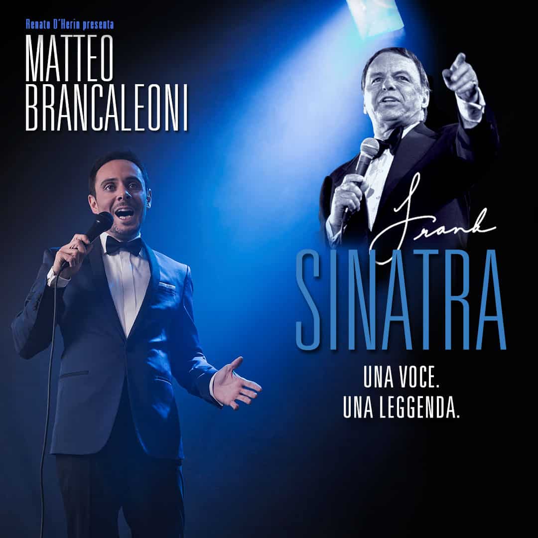 Matteo Brancaleoni nella locandina dell' omaggio a Frank Sinatra